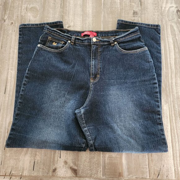 Gloria Vanderbilt Womens Jeans Size 16 Straight-Leg Classic Fit Stretch Denim - Picture 3 of 9